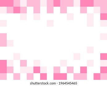 Pixelated Abstract Pink and White Background Texture with Pixels and an Aspect Ratio of 4:3. Vector Image.