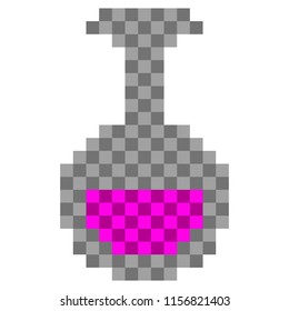 Pixelated alchemy flask icon