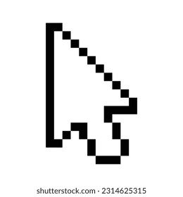 Pixelated arrow cursor icon design