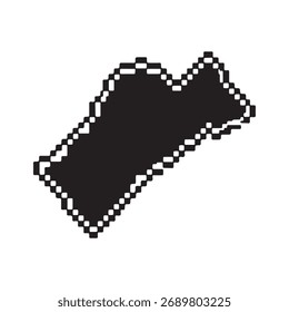 Pixelated arrow pointing right with transparent background