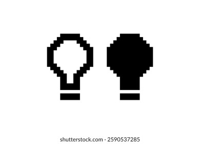 Pixelated balloon icon in 8-bit style Vector