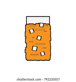 Pixelated beer glass icon on a white background, Vector illustration
