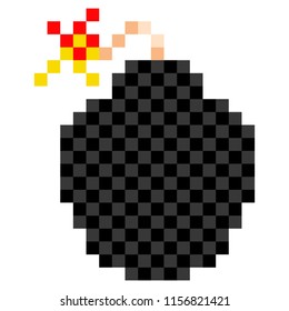 Pixelated bomb icon