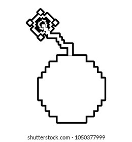 Pixelated bomb symbol