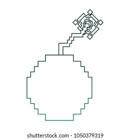 Pixelated bomb symbol
