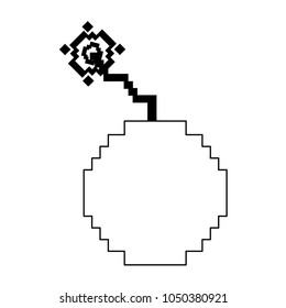 Pixelated bomb symbol