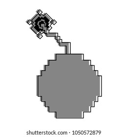 Pixelated bomb symbol