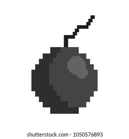 Pixelated bomb symbol