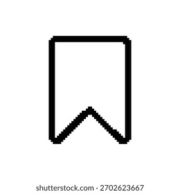 Verpixeltes Lesezeichen-Symbol mit Speicherkonzept für Designs