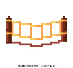 pixelated bridge design over white