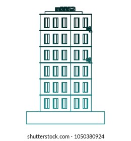 Pixelated building isolated
