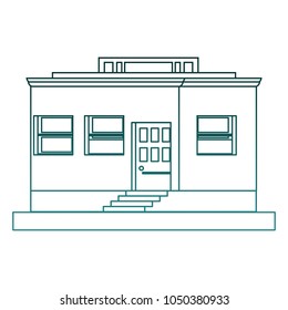 Pixelated building isolated