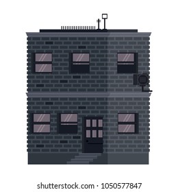 Pixelated building isolated