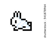 Pixelated Bunny 8 bit Pixel Art - Isolated Vector Illustration