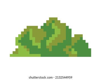 pixelated bush design over white