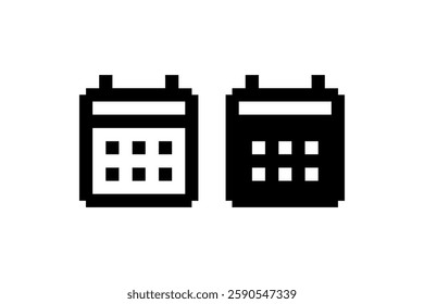 Pixelated calculator icons Vector design