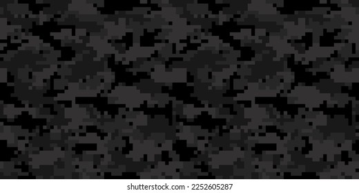 Pixelated camouflage background. Seamless pattern.Vector.