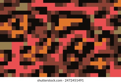 El diseño de camuflaje pixelado combina la precisión del arte digital con el encanto orgánico de los patrones naturales, creando una fusión visualmente cautivadora.