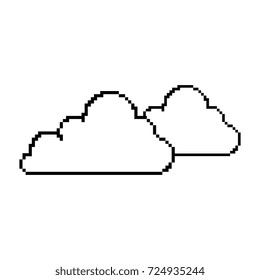 pixelated cloud game icon
