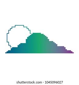 pixelated cloud and sun weather day