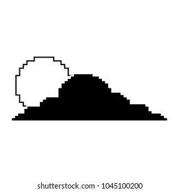 pixelated cloud and sun weather day