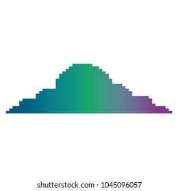 pixelated cloud weather sky icon