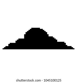 pixelated cloud weather sky icon