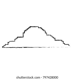 pixelated cloud weather sky icon