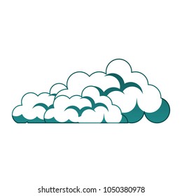 Pixelated clouds isolated