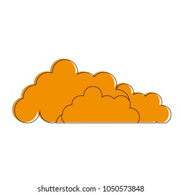 Pixelated clouds isolated