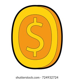 pixelated coin game icon