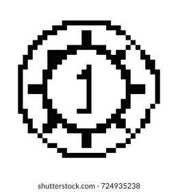 pixelated coin game icon