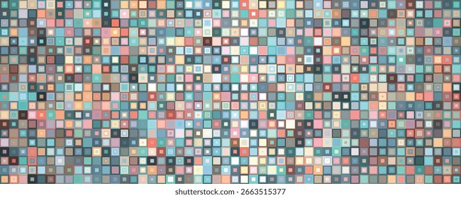 Fondo de mosaico de color pixelado. Fondo Abstractas con cuadrados