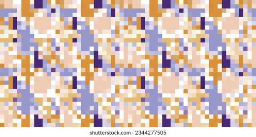 Pixelated Colorful Vibrant Geometric grid modern abstract pixel Noise Vector texture, Tile seamless pattern background