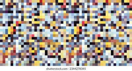 Pixelated Colorful Vibrant Geometric grid modern abstract pixel Noise Vector texture, Tile seamless pattern background