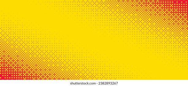 Pixelated corner gradient texture. Yellow orange dither diagonal pattern background. Abstract glitchy pattern. 8 bit video game screen wallpaper. Pixel art retro illustration. Vector bitmap backdrop