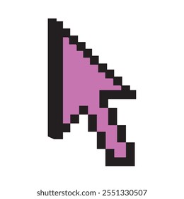 pixelated cursor arrow isolated design