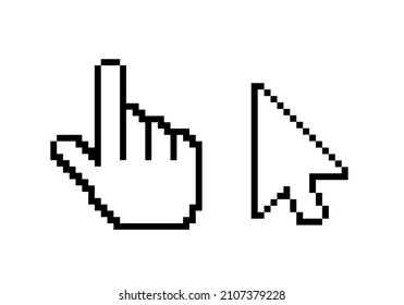 Pixelated Cursor Computer Mouse Click Cursor Stock Vector (Royalty Free ...