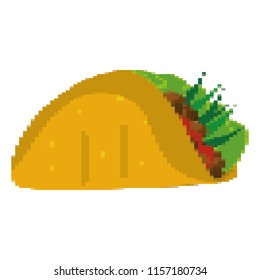pixelated delicious food mexican meal