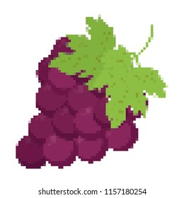 pixelated delicious grapers fruits nutrition