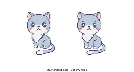 Pixelated design showcasing retro blue sunglasses in a minimalist mosaic style. perfect for vintage-themed projects.