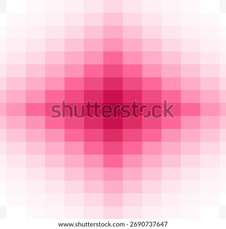 pixelated digital graphic artwork, pink, red, and white abstract pattern diamond-like shape in the center bright pink area that fades to white at the edges. used as a digital wallpaper or background.