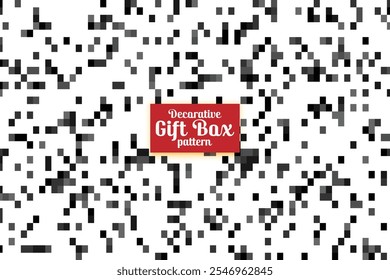 Pixelated dotted pattern with geometric alignment, ideal for gift wrap design. This vibrant and modern pattern adds a playful and structured aesthetic to decorative packaging