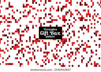 Pixelated dotted pattern with geometric alignment, ideal for gift wrap design. This vibrant and modern pattern adds a playful and structured aesthetic to decorative packaging