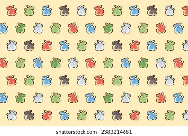 Pixelated dragon pattern. Vector illustration.
