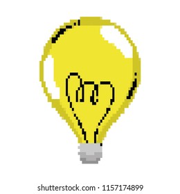 pixelated electric bulb power energy