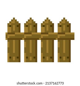 pixelated fence design over white
