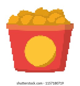 pixelated fried thighs chicken in the box