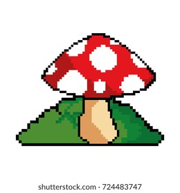 pixelated game mushroom icon