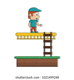 Pixelated game scenery